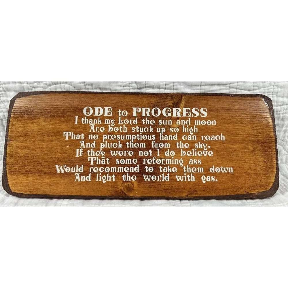 Vintage Wooden Wall Plaque Funny Quote 